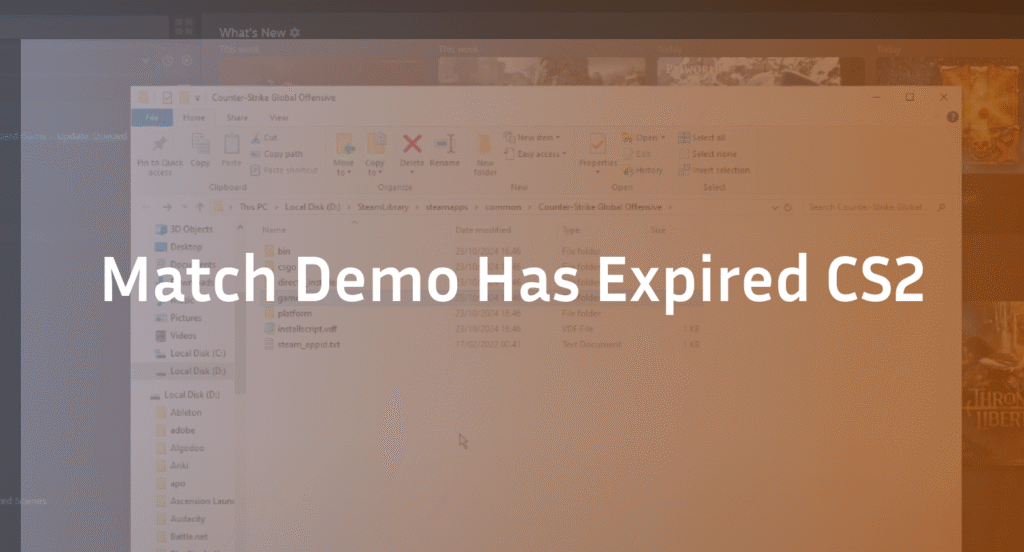 CS2 Match Demo Has Expired: Causes & Permanent Fixes