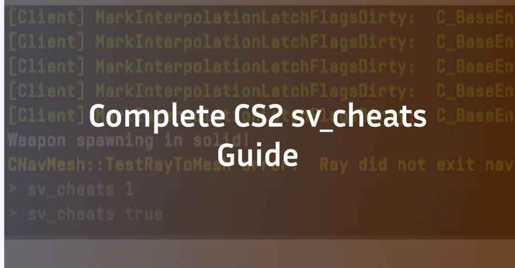 CS2 sv_cheats: Popular Commands List