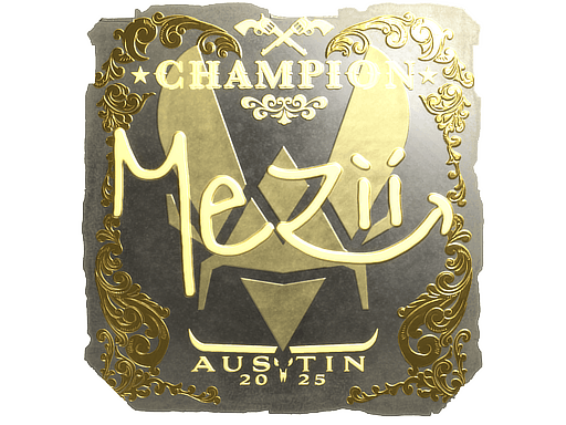 Sticker | mezii (Gold, Champion) | Austin 2025