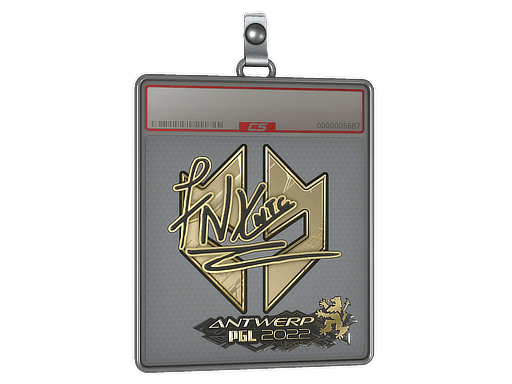 Sticker Slab | fnx (Gold) | Antwerp 2022