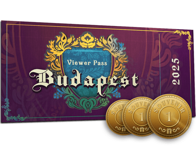 Budapest 2025 Viewer Pass + 3 Souvenir Tokens