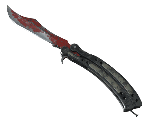 ★ Butterfly Knife | Crimson Web - Battle-Scarred