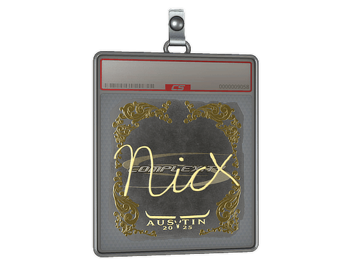 Sticker Slab | nicx (Gold) | Austin 2025