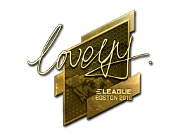 Sticker | LoveYY (Gold) | Boston 2018