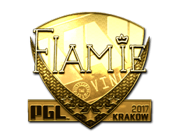 Sticker | flamie (Gold) | Krakow 2017