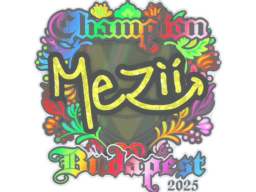 Sticker Slab | mezii (Holo, Champion) | Budapest 2025