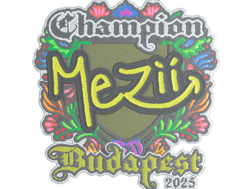 Sticker Slab | mezii (Embroidered, Champion) | Budapest 2025