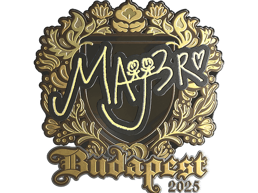 Sticker | MAJ3R (Gold) | Budapest 2025