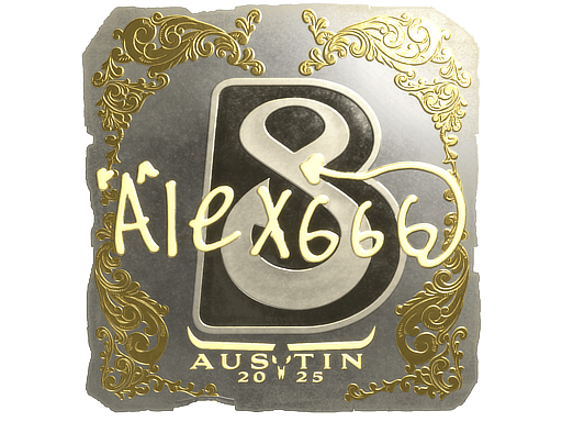 Sticker | alex666 (Gold) | Austin 2025