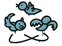 Sealed Graffiti | Dizzy (Wire Blue)