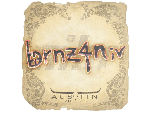 Sticker | brnz4n (Gold) | Austin 2025