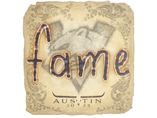 Sticker | fame (Gold) | Austin 2025