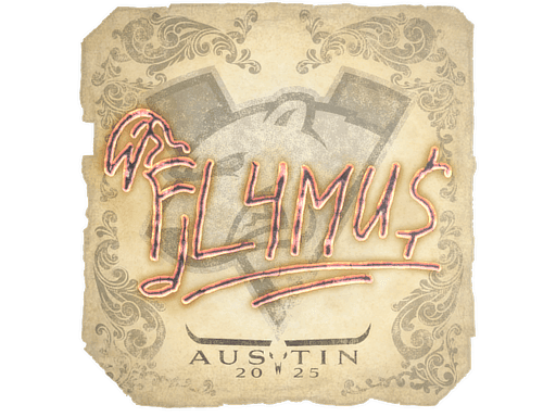 Sticker | FL4MUS (Gold) | Austin 2025