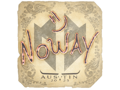 Sticker | noway (Gold) | Austin 2025