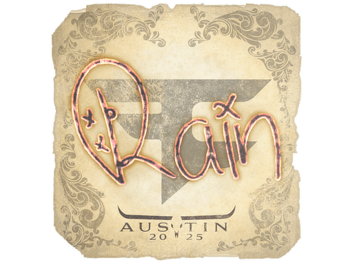 Sticker | rain (Gold) | Austin 2025