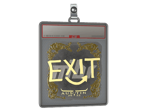 Sticker Slab | exit (Gold) | Austin 2025