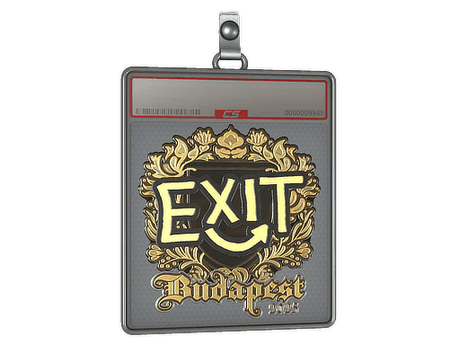 Sticker Slab | exit (Gold) | Budapest 2025