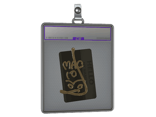 Sticker Slab | Hello MAC-10 (Gold)