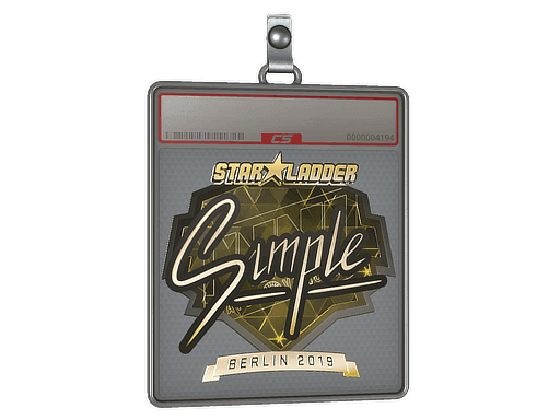 Sticker Slab | s1mple (Gold) | Berlin 2019