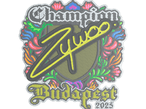 Sticker Slab | ZywOo (Embroidered, Champion) | Budapest 2025
