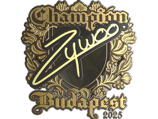 Sticker Slab | ZywOo (Gold, Champion) | Budapest 2025