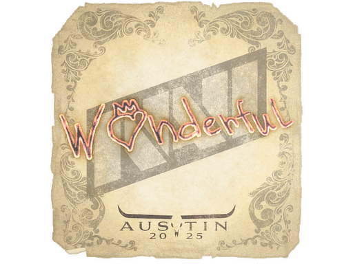 Sticker | w0nderful (Gold) | Austin 2025
